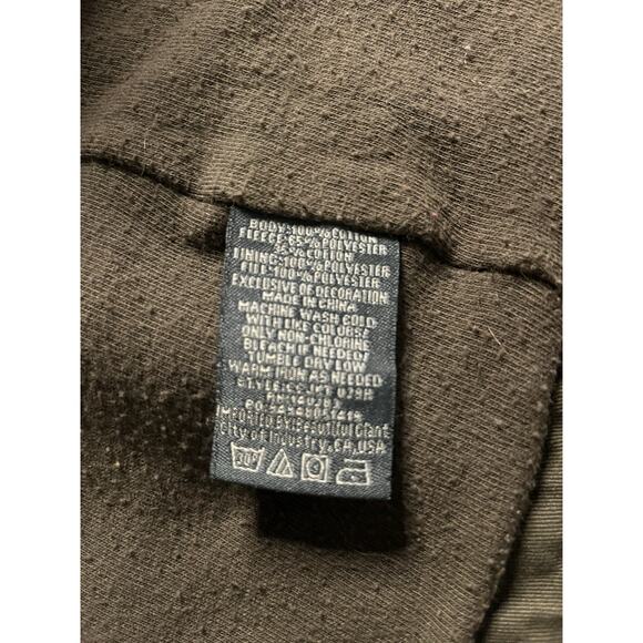 Earthbound Trading Co Jacket Brown Cotton Canvas Hooded Zip Up - Picture 4 of 7